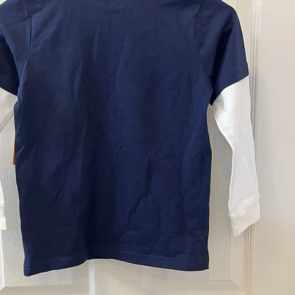 Gymboree Aviator School Parachute Sloth Airplane Applique Layered Top Boys 6 NWT